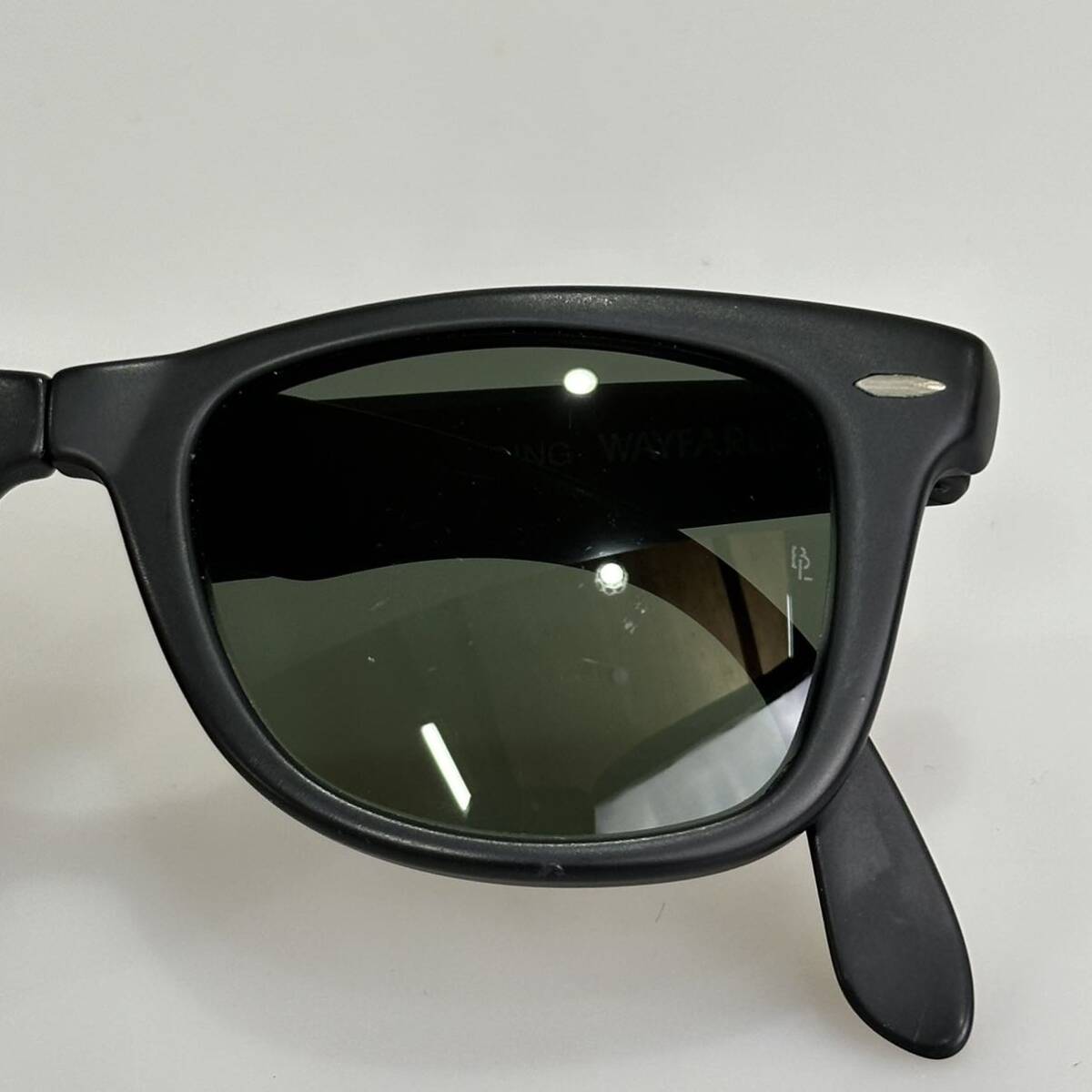 80's vintage B&L Ray-Ban レイバン★フォールディング ウェイファーラー 50㎜ マットブラック ★ビンテージ 廃盤品 ボシュロム USA _画像9