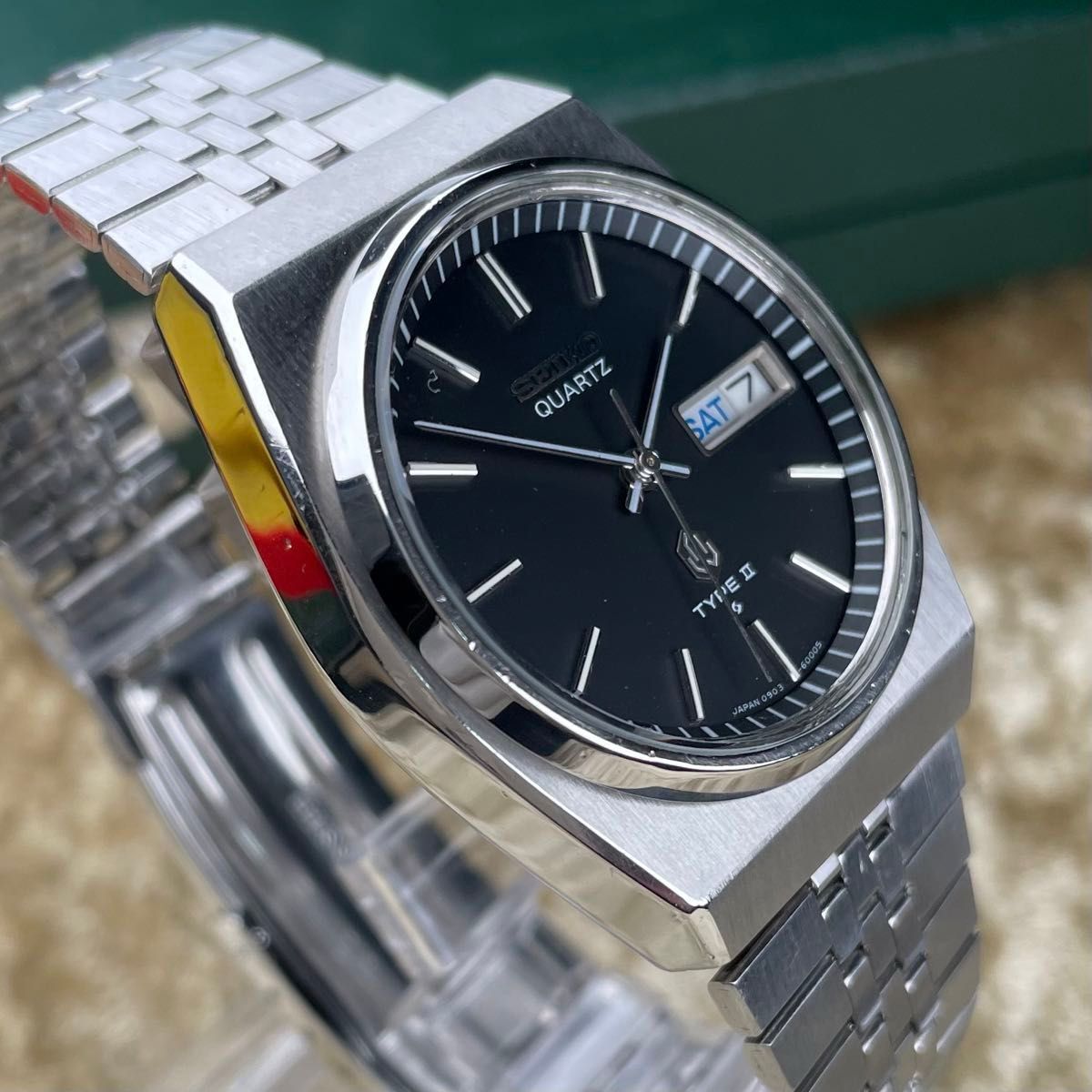 ビンテージ 精工舎 SEIKO セイコー タイプ2 0903-8000 ブラックギルドダイヤル 綺麗 オリジナルブレス 美品