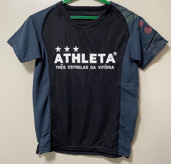 465* free shipping *ATHLETAa attrition ta* short sleeves pra shirt black unused goods size 150 about tag none 