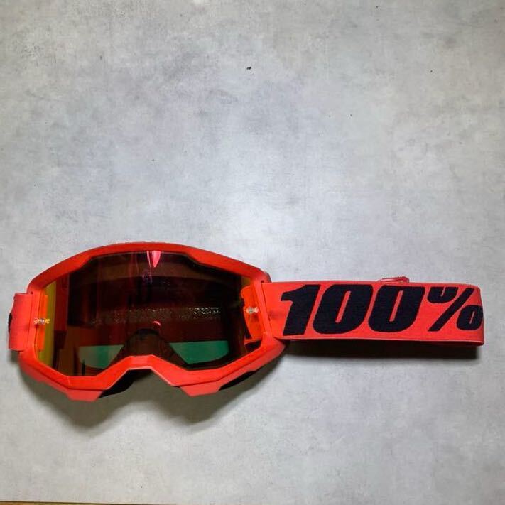 100% goggle STRATA2 clear goggle attaching red red color bike snowboard ski snowboard motocross 