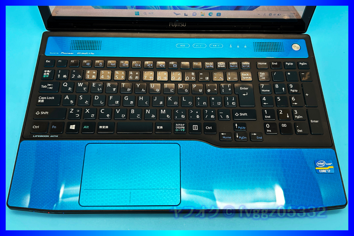 富士通 Core i7 Windows 11 大人気なアクアブルー SSD 新品 1000GB +外付HDD 1TB メモリ 16GB タッチ Webカメラ Office2021 ノートパソコン_画像3