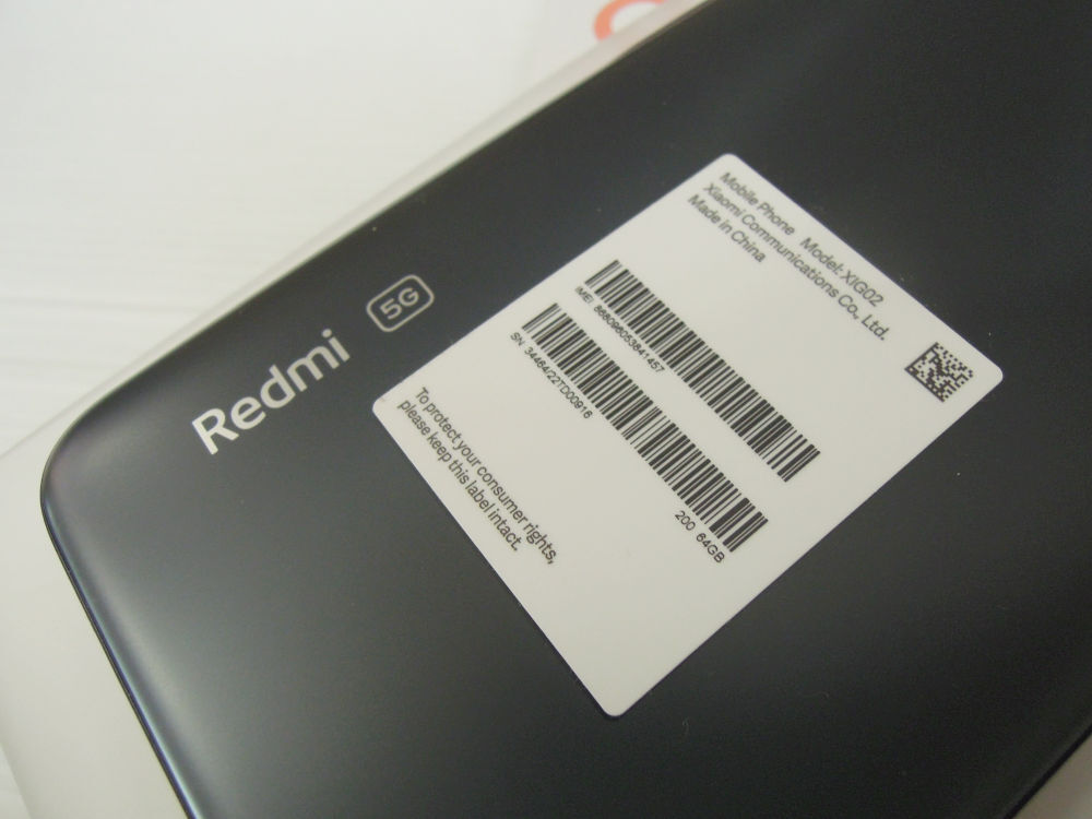 2171) 未使用 au Xiaomi Redmi Note 10 JE XIG02 グラファイトグレー 4GB 64GB 判定〇 の画像6