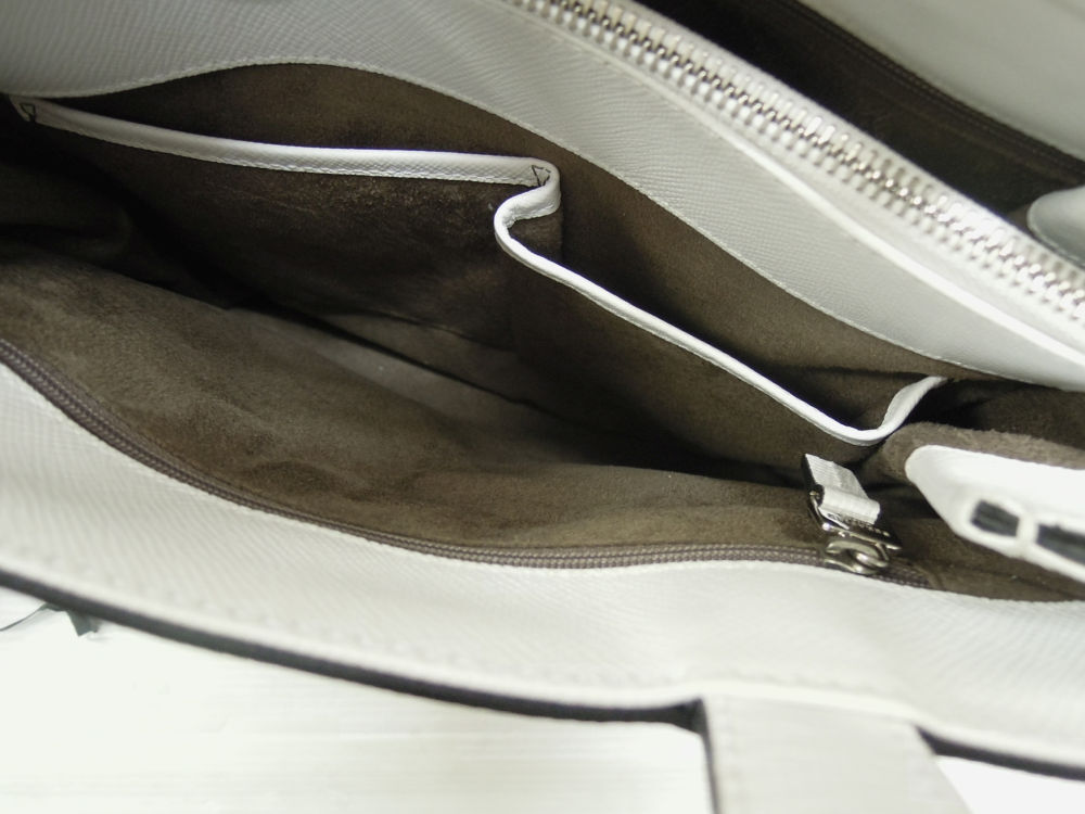 2008) 未使用 SERAPIAN セラピアン レザー 2way ハンドバッグ ショルダー Small Melinee bag Evolution Optical White ホワイト_画像8