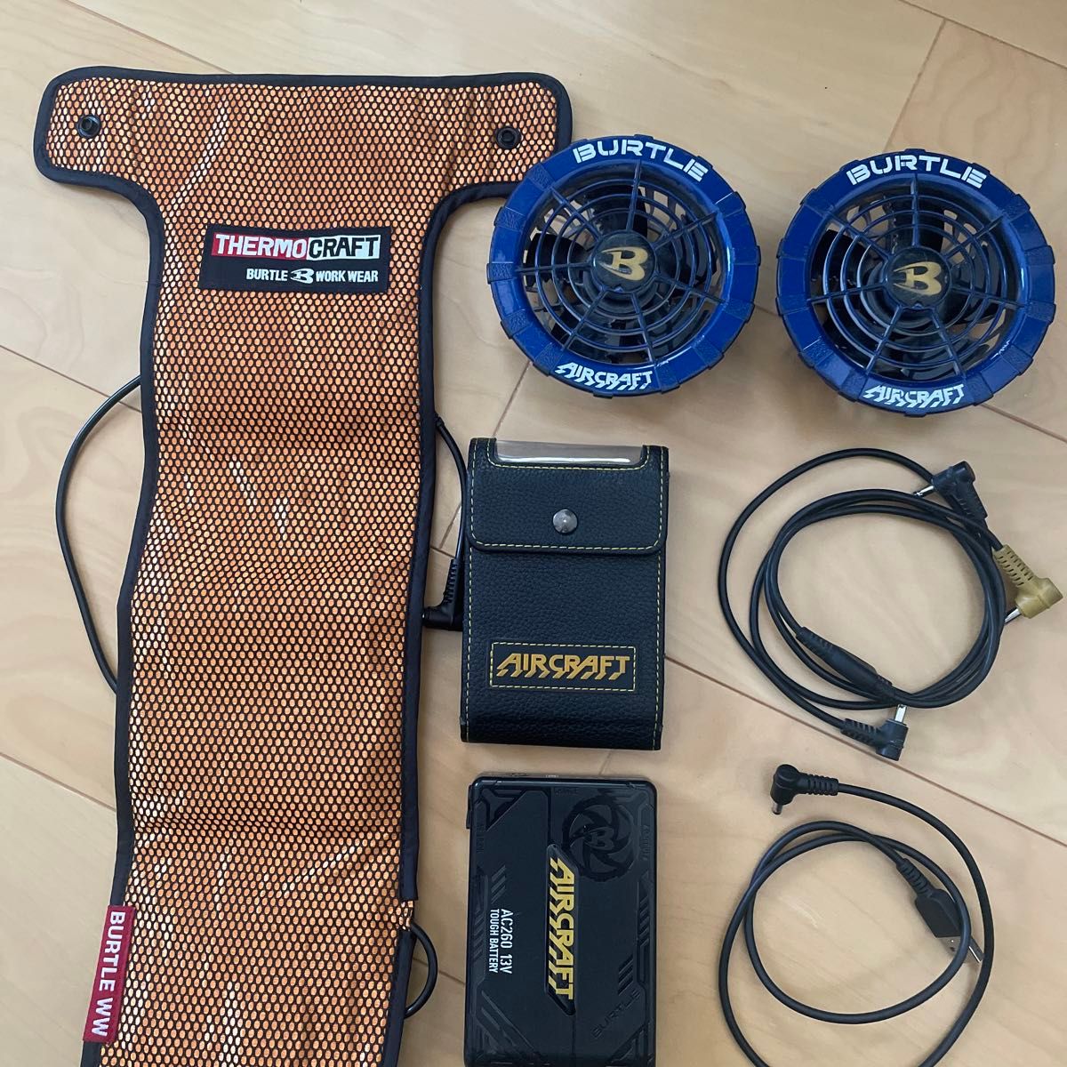 バートル 空調服 BURTLE ファン バッテリー エアークラフト サーモクラフト 13V ブルー|