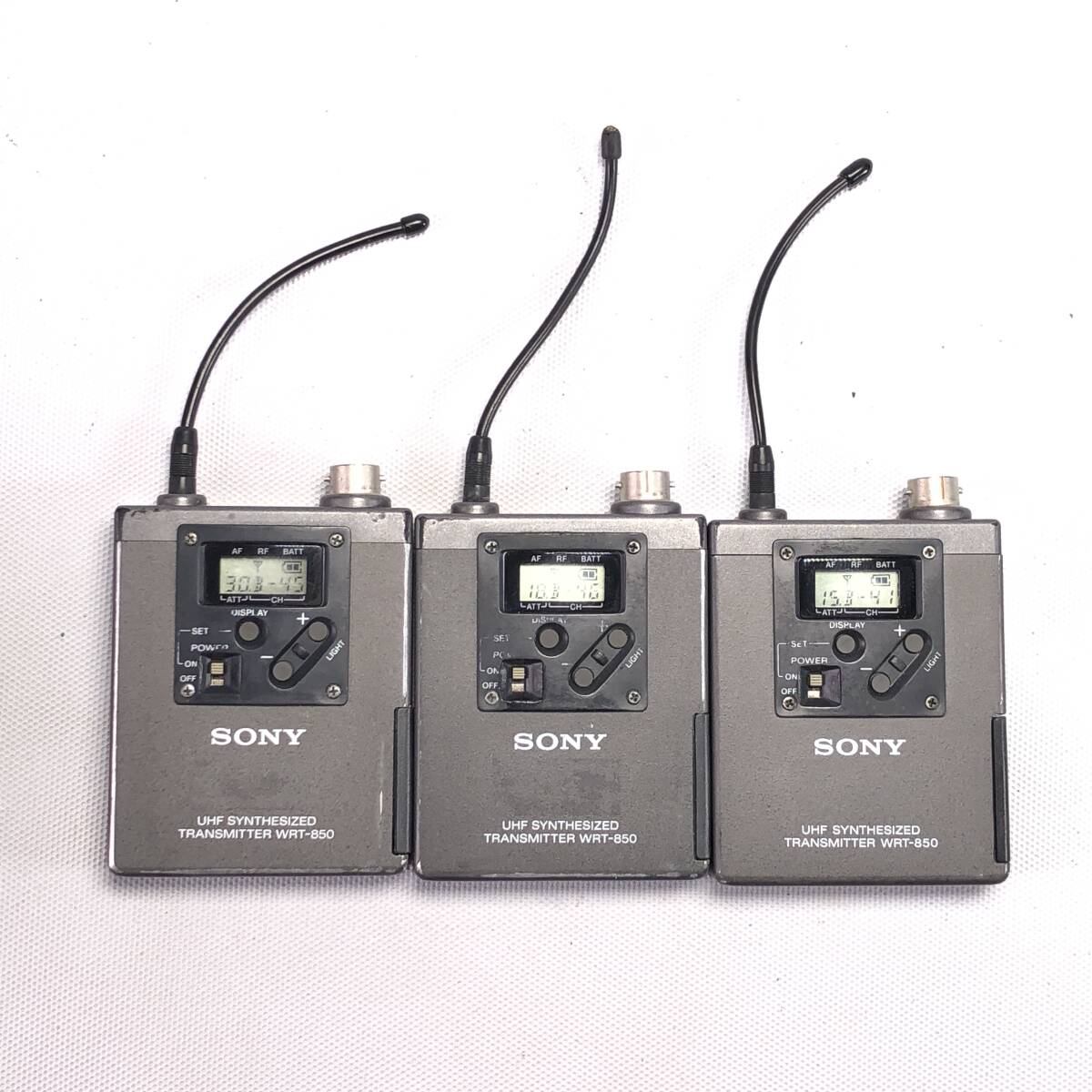 SONY WRT-850 UHF ソニー シンセサイザー トランスミッター 3個セット 通電確認のみ 24E ヱOA4の画像2