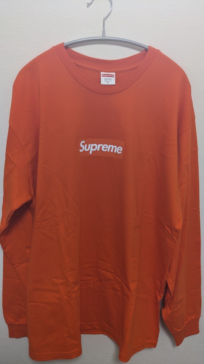 Supreme Box Logo L/S Tee Orange シュプリーム Tシャツ 20AW ロンT ボックスロゴ_画像1