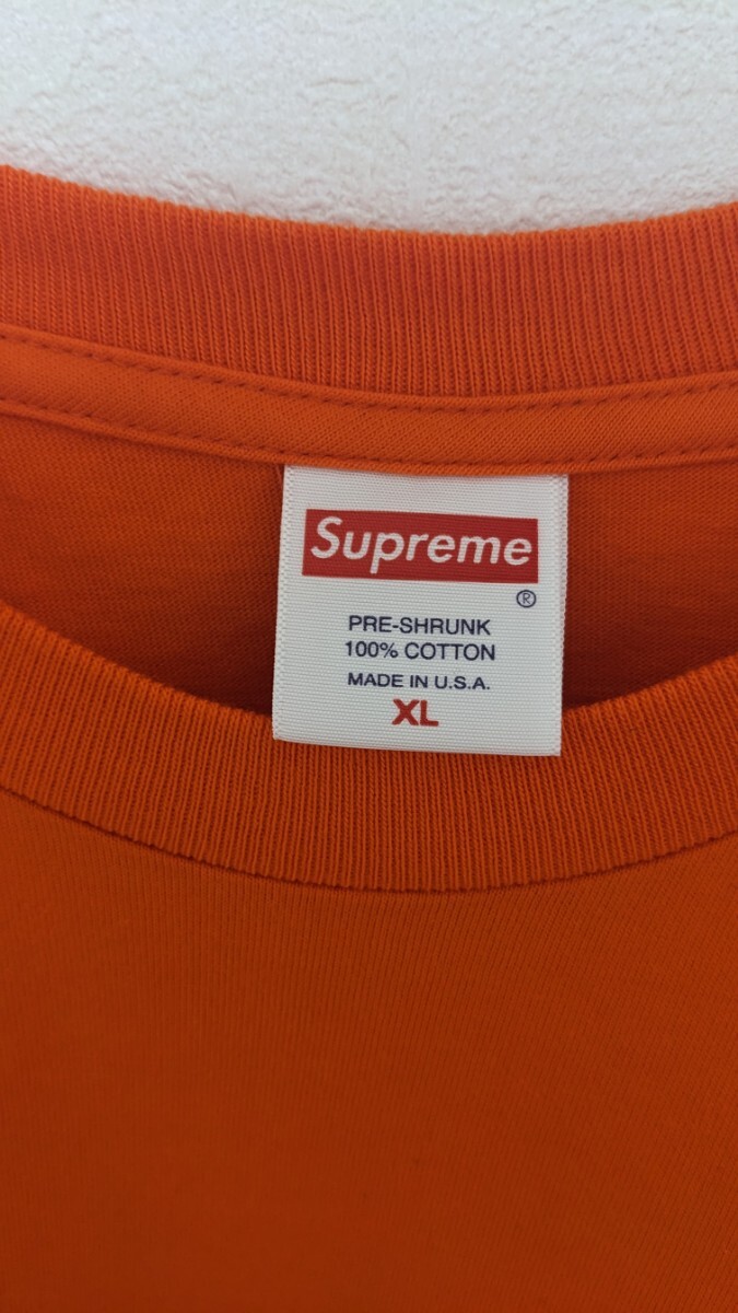 Supreme Box Logo L/S Tee Orange シュプリーム Tシャツ 20AW ロンT ボックスロゴ_画像2