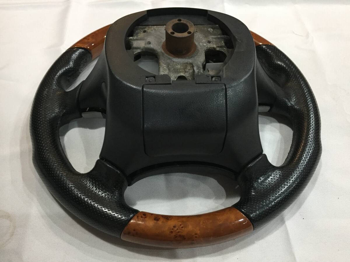 * Nissan original OP MOMO wood combination leather steering gear 