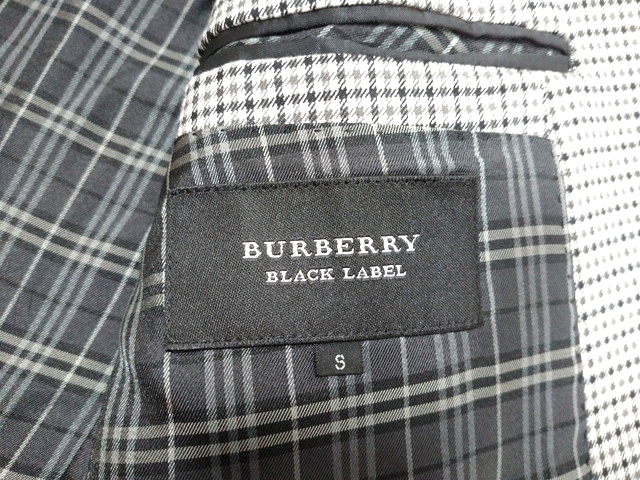 C-1 BURBERRY BLACK LABEL バーバリーブラックレーベル テーラードジャケット 千鳥柄 サイズS_画像4