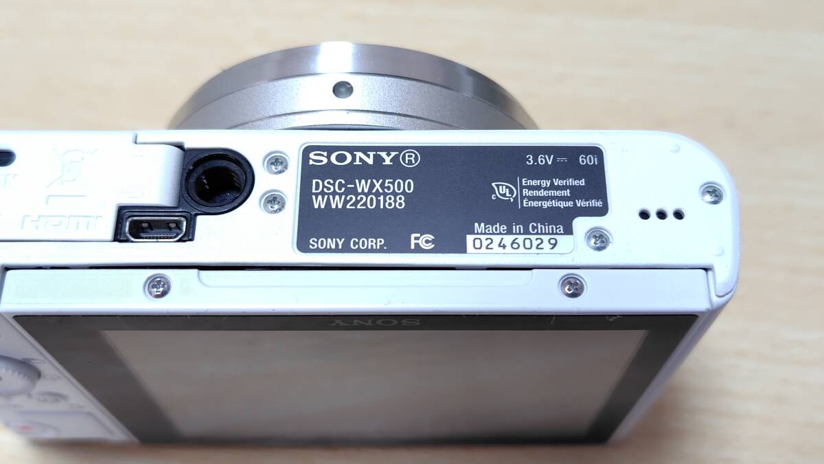 【動作確認済】SONY DSC-WX500 デジタルスチルカメラ Cyber-Shot サイバーショット　ホワイト_画像4