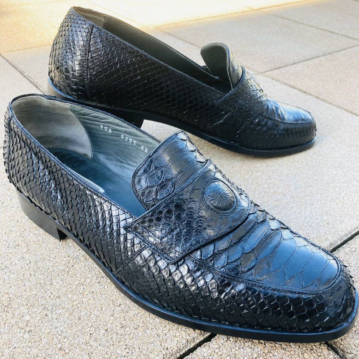 極美品 Gianni Versace ベルサーチ 43 靴 約27 5cm パイソン 極美品 Gianni Versace ベルサーチ 43 靴 約27 5cm パイソン