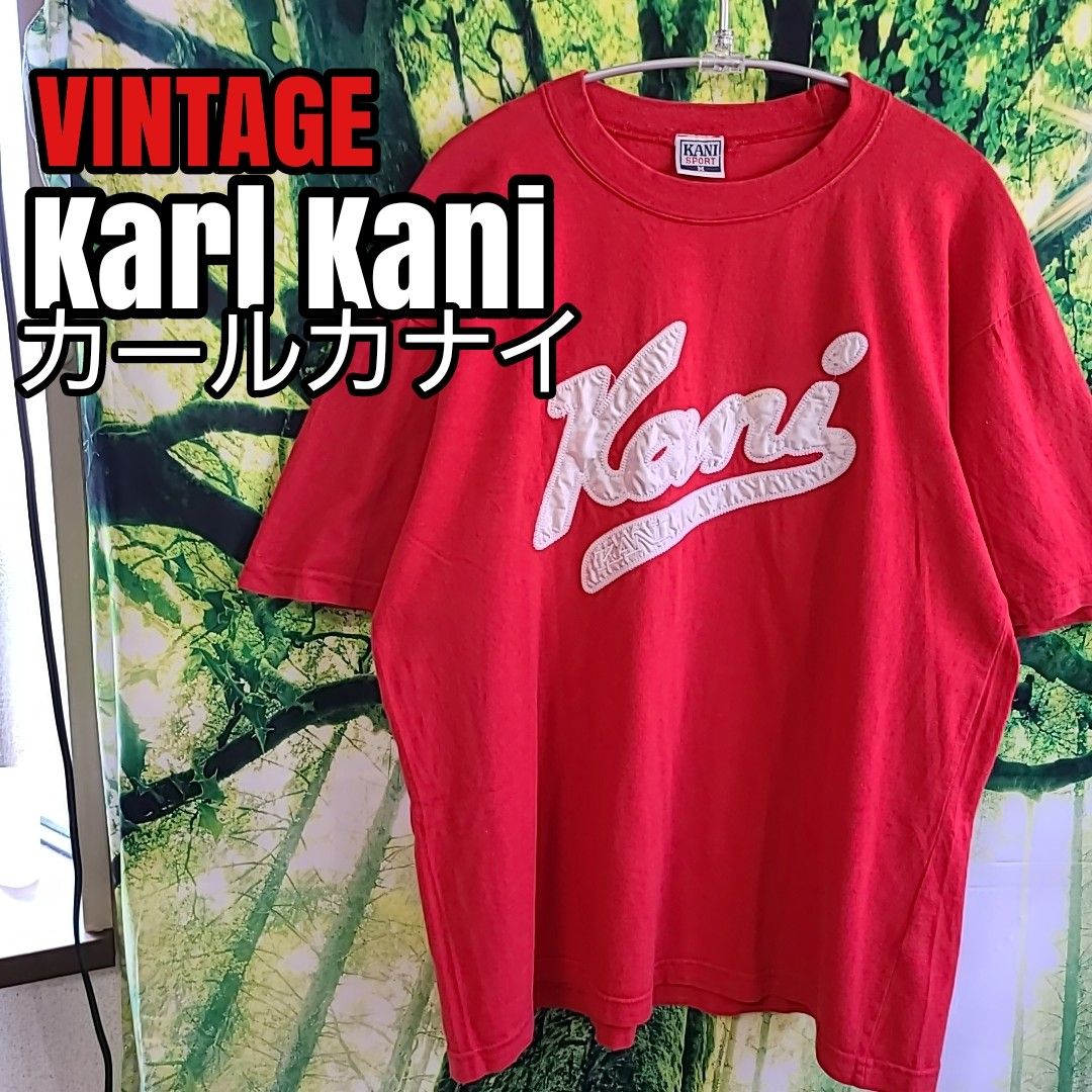 90s 90年代 ビンテージ カールカナイ Karl Kani パッチ 立体ロゴ 刺繍 Tシャツ Snoop ヒップホップ