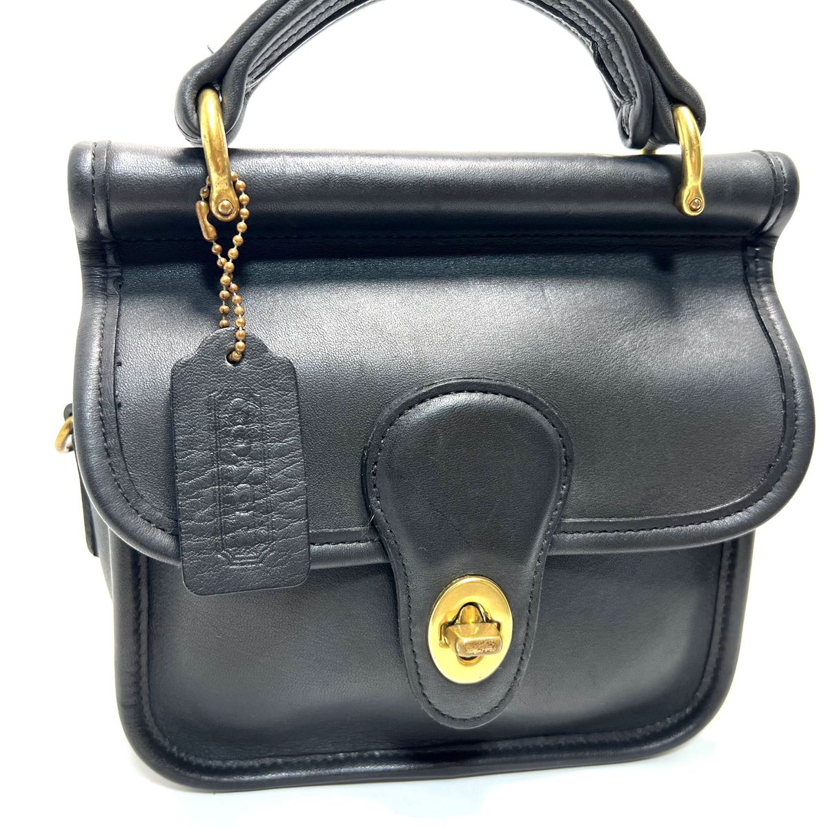 ☆希少品・美品☆ OLD COACH オールドコーチ USA製 9023 レザー ターンロック式金具 2way ミニハンドバッグ 