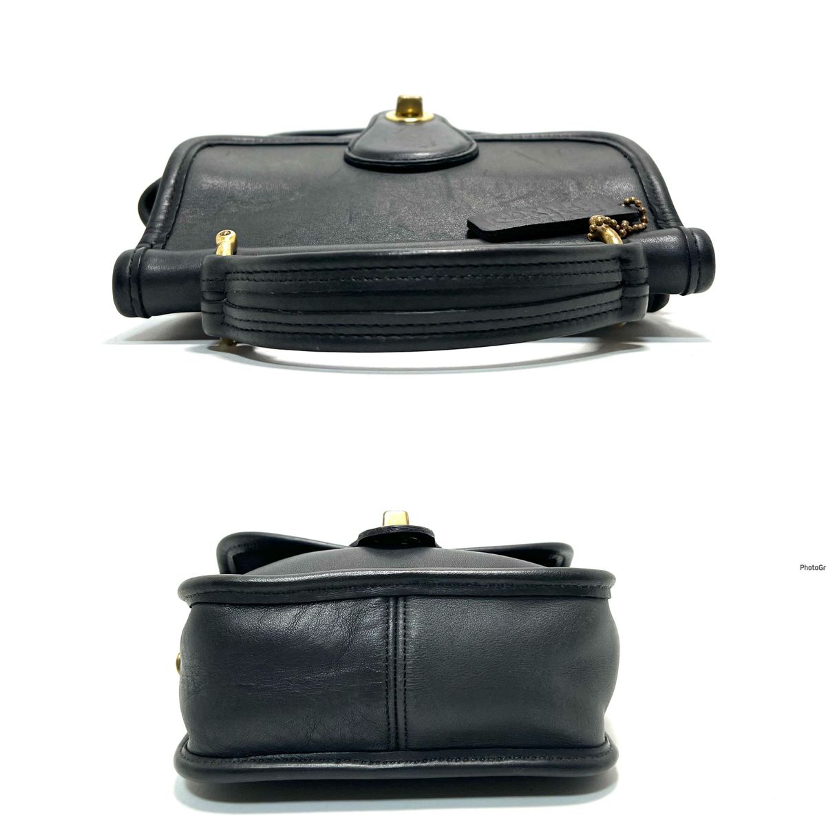 ☆希少品・美品☆ OLD COACH オールドコーチ USA製 9023 レザー ターンロック式金具 2way ミニハンドバッグ 