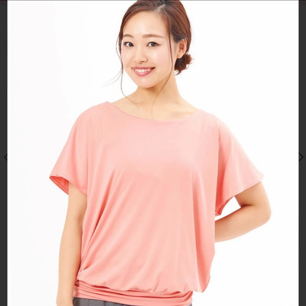 新品タグ付き☆LAVA カップ付きTシャツ ヨガウェアー コーラルピンク☆スカーラ SUKALA ホットヨガ ピラティス ジム 新品タグ付き☆LAVA カップ付きTシャツ ヨガウェアー コーラルピンク☆スカーラ SUKALA ホットヨガ ピラティス ジム