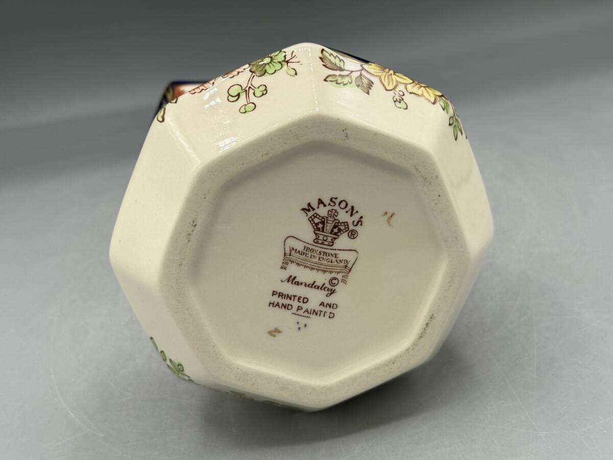 英国 Mason's メイソンズ ジャグ Mandalay 水差し 高さ14cm 花瓶 (790)_画像7