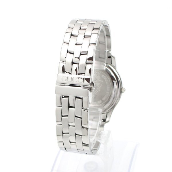 1 иен ~ 3 месяцев с гарантией отполирован прекрасный товар подлинный товар стандартный популярный GUCCI Gucci 5500M черный мужской часы 