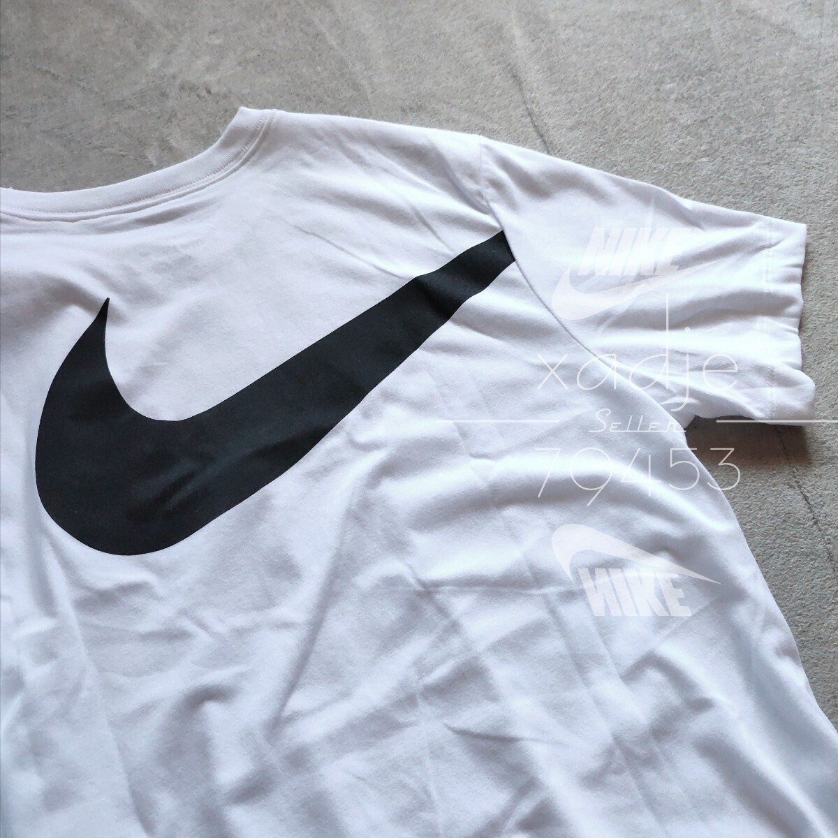 新品 正規品 NIKE ナイキ上下セット Tシャツ ハーフパンツ ロゴ プリント セットアップ NIKE SPORT 白 ホワイト 黒 ブラック M_画像8