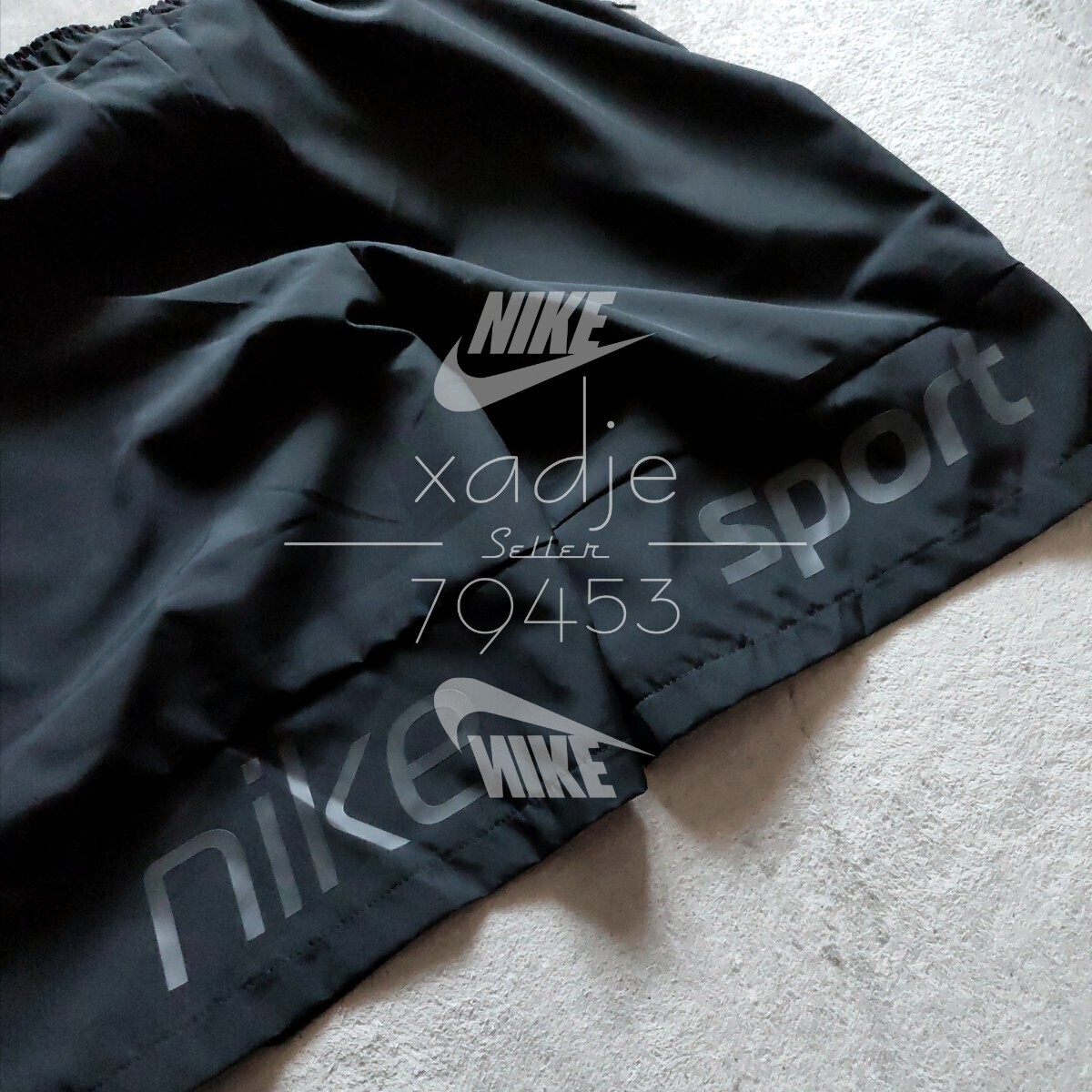 新品 正規品 NIKE ナイキ上下セット Tシャツ ハーフパンツ ロゴ プリント セットアップ NIKE SPORT 白 ホワイト 黒 ブラック M_画像9