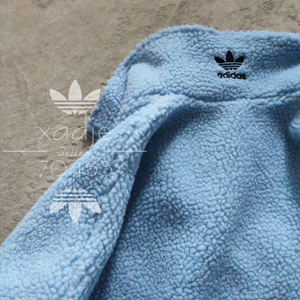  новый товар стандартный товар adidas originals Adidas Originals большой to зеркальный . il боа жакет бледно-голубой голубой чёрный черный L