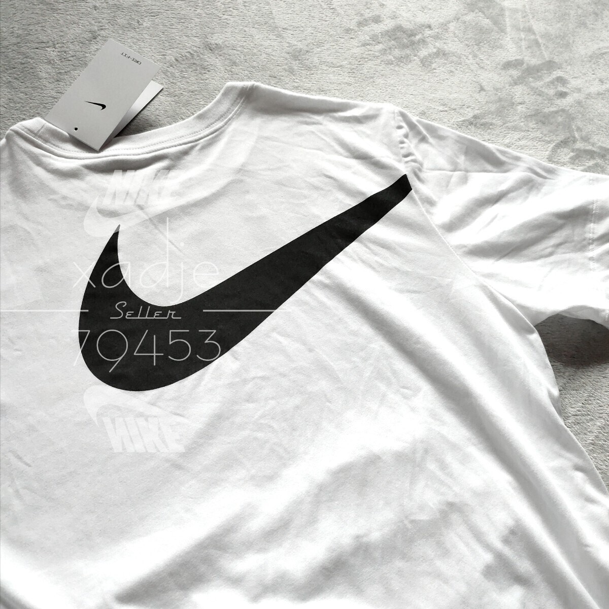新品 正規品 NIKE ナイキ上下セット Tシャツ ハーフパンツ ロゴ プリント セットアップ NIKE SPORT 白 ホワイト カーキ 白 上 2XL 下 XLの画像5