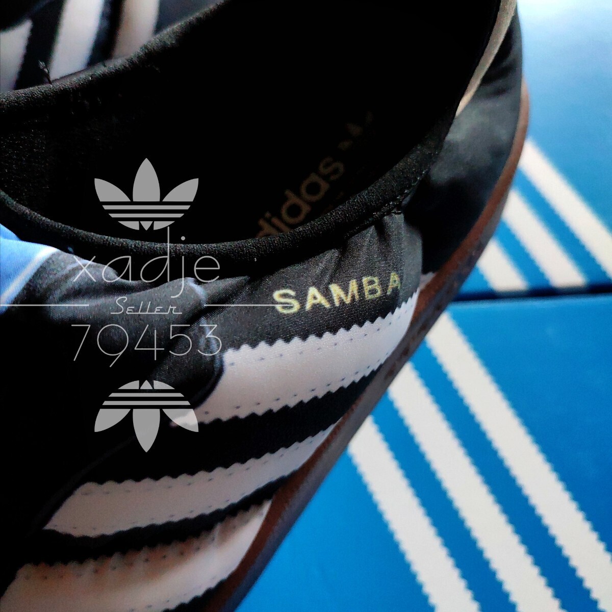 新品 正規品 adidas originals アディダス オリジナルス パフィレッタ サンダル スリッポン 黒 白 サンバ SAMBA 28.5cm 箱付きの画像3