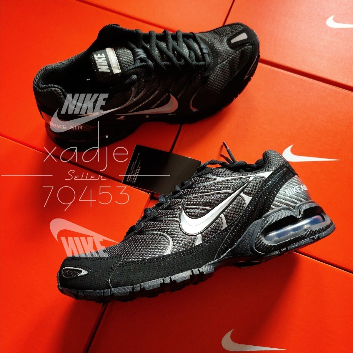 新品 正規品 NIKE ナイキ AIR MAX TORCH 4 エアマックス トーチ 黒 ブラック 銀 シルバー 29cm US11 箱付き_画像1