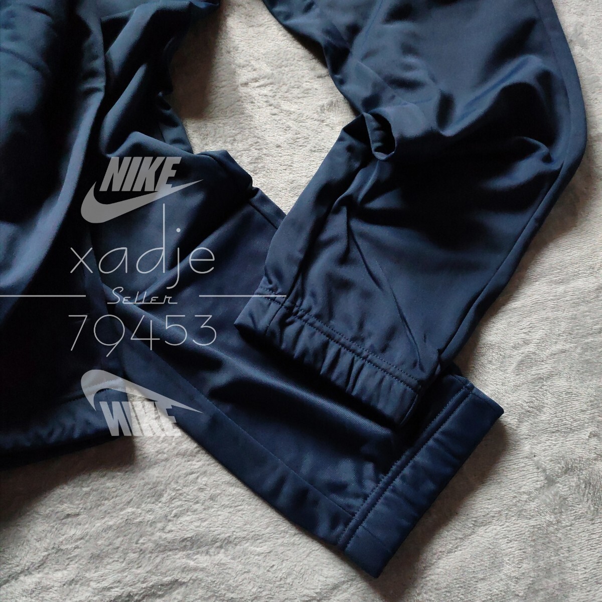  new goods regular goods NIKE Nike jersey top and bottom set jacket pants Logo embroidery setup MOVE TO ZERO navy blue navy white M