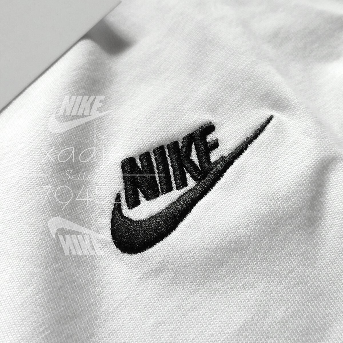  новый товар стандартный товар NIKE Nike NSWf.-chula Logo вышивка длинный рукав long T 2 шт. комплект чёрный черный белый белый одноцветный простой M