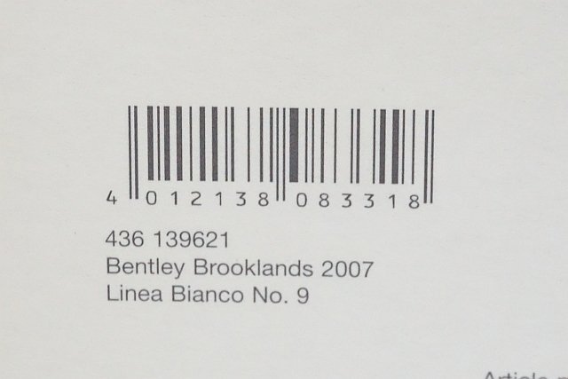 ミニチャンプス PMA 1/43 Bentley ベントレー Brookands ブルックランズ 2007 (Linea Bianco No.9) ホワイトエディション 436139621_画像8