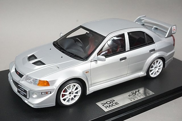 POP RACE ポップレース 1/18 Mitsubishi 三菱 エボリューション Tommi Makinen トミー・マキネン Edition シルバー_画像1