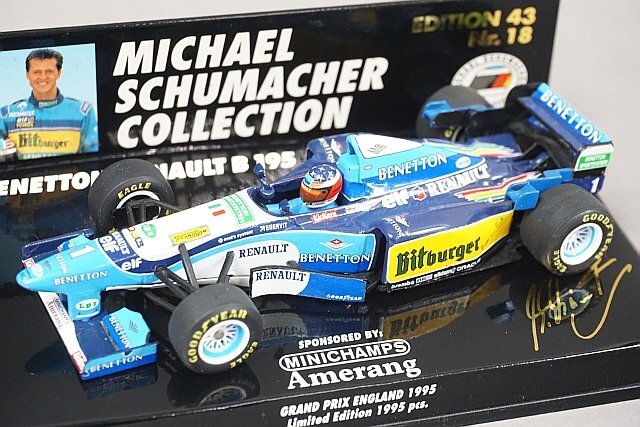 ミニチャンプス PMA 1/43 Benetton Renault ベネトン ルノー B195 M.シューマッハ イングランドGP 1995 #1 510954312の画像1