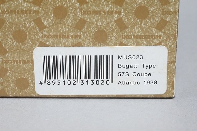 IXO イクソ 1/43 BUGATTI ブガッティ タイプ57S クーペ アトランティック 1938 ブラック/ブルーインテリア MUS023の画像6