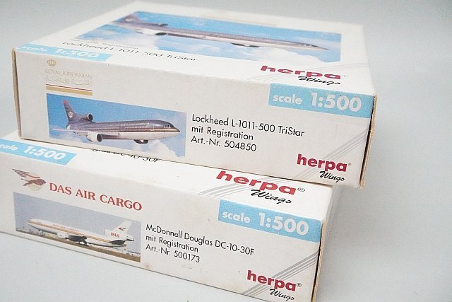 ★ herpa ヘルパ 1/500 マクドネルダグラス DC 10-30 Condor コンドル D-ADSO / DC 10-10ER ORBIS N220AU など5点セットの画像9