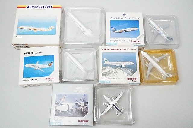 ★ herpa ヘルパ 1/500 MD-83 AERO LLOYD アエロロイド レジ番号付与なし / A320 MEA ミドル・イースト航空 F-OHMO など5点セットの画像8