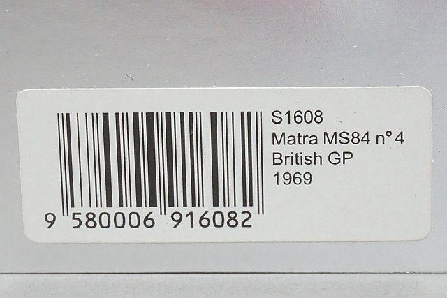 Spark スパーク 1/43 Matra マトラ MS84 イギリスGP J.P.ベルトワーズ 1969 #4 S1608の画像5