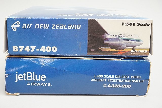 * Big Bird 1/500 B747-400 New Zealand aviation ZK-NBS / Gemini 1/400 A320-200 jetBlue 2 point set 