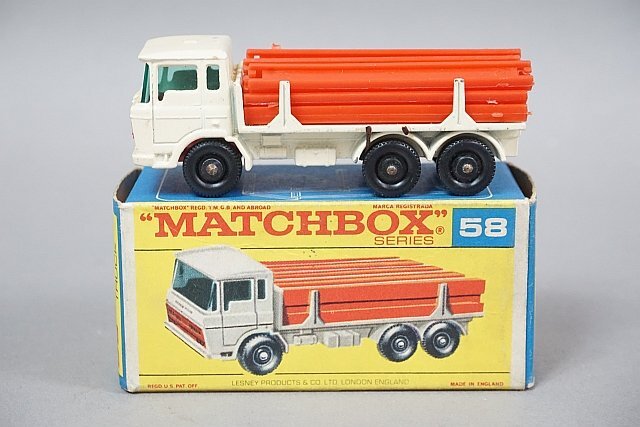 LESNEY MATCHBOX レズニー マッチボックス DAF GIRDER TRUCK ダフ ガーダー トラック 全長約7.5cm 英国製 No.58_画像1