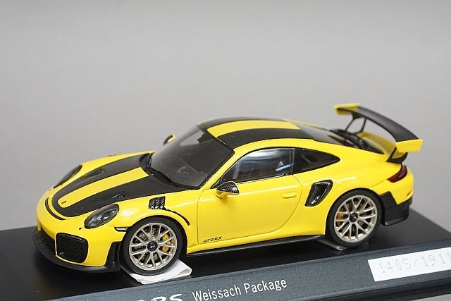 Spark Spark 1/43 Porsche Porsche 911 (991 II) GT2 RS Weissach Package желтый / черный дилер специальный заказ WAP0201520J