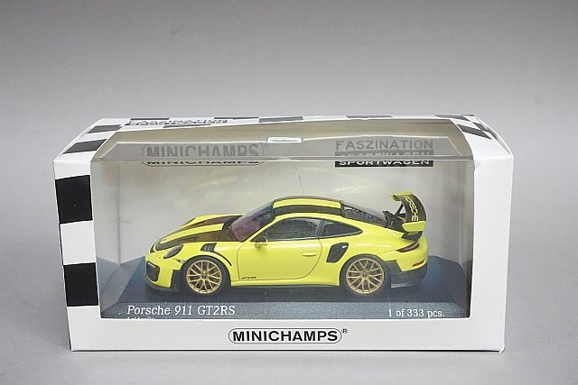  Minichamps PMA 1/43 Porsche Porsche 911 (991 II) GT2 RS 2018ashedo зеленый / Gold колесо 413067280