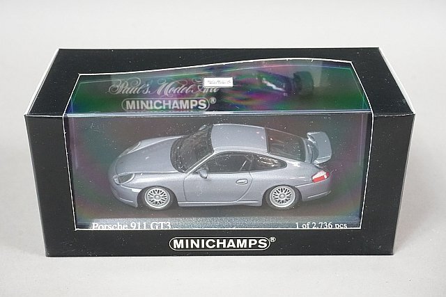 ミニチャンプス PMA 1/43 Porsche ポルシェ 911 GT3 1998 グレーメタリック 430068008_画像3