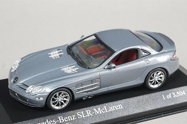 ミニチャンプス PMA 1/43 Mercedes Benz メルセデスベンツ SLR McLaren マクラーレン 2003 ダークシルバー 400033022_画像1