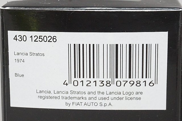 ミニチャンプス PMA 1/43 Lancia ランチア ストラトス 1974 ブルー 430125026_画像7