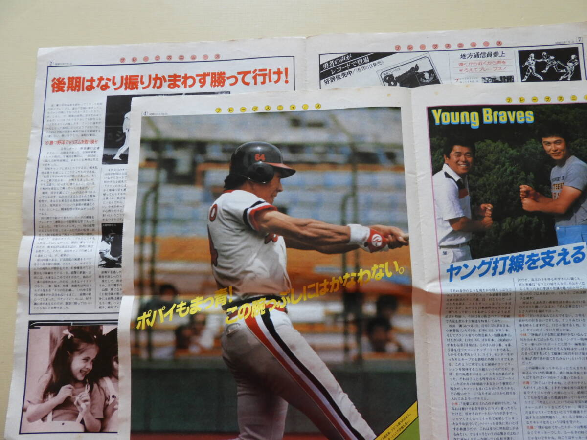 ★ブレーブスニュース1980年第7号 阪急ブレーブス 加藤英司　藤岡琢也　昭和55年_画像4