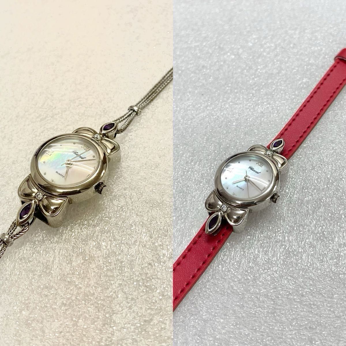 稼働 美品 vexcel 石付き 腕時計 リボン シェル文字盤 宝飾時計 稼働 美品 vexcel 石付き 腕時計 リボン シェル文字盤 宝飾時計
