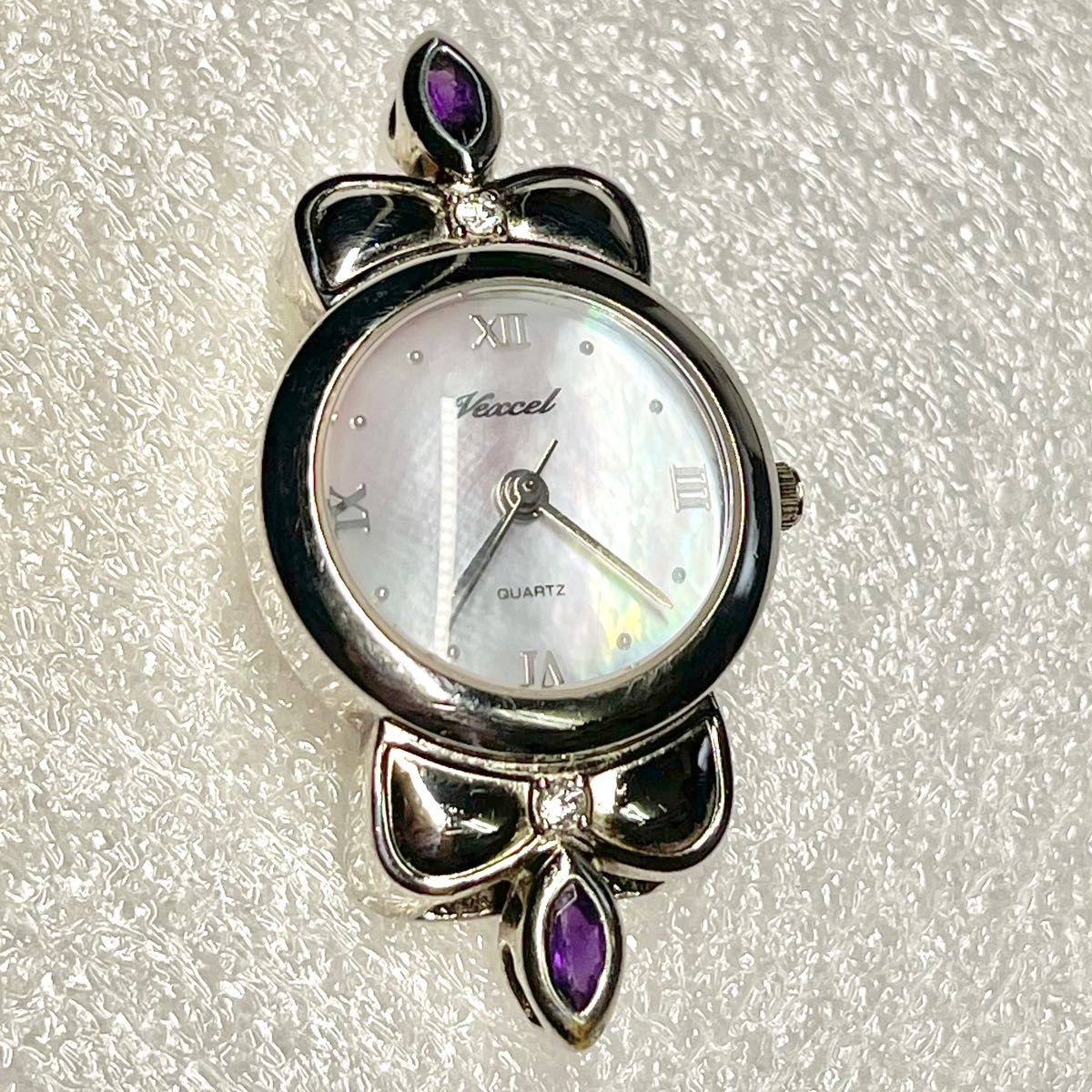 稼働 美品 vexcel 石付き 腕時計 リボン シェル文字盤 宝飾時計 稼働 美品 vexcel 石付き 腕時計 リボン シェル文字盤 宝飾時計