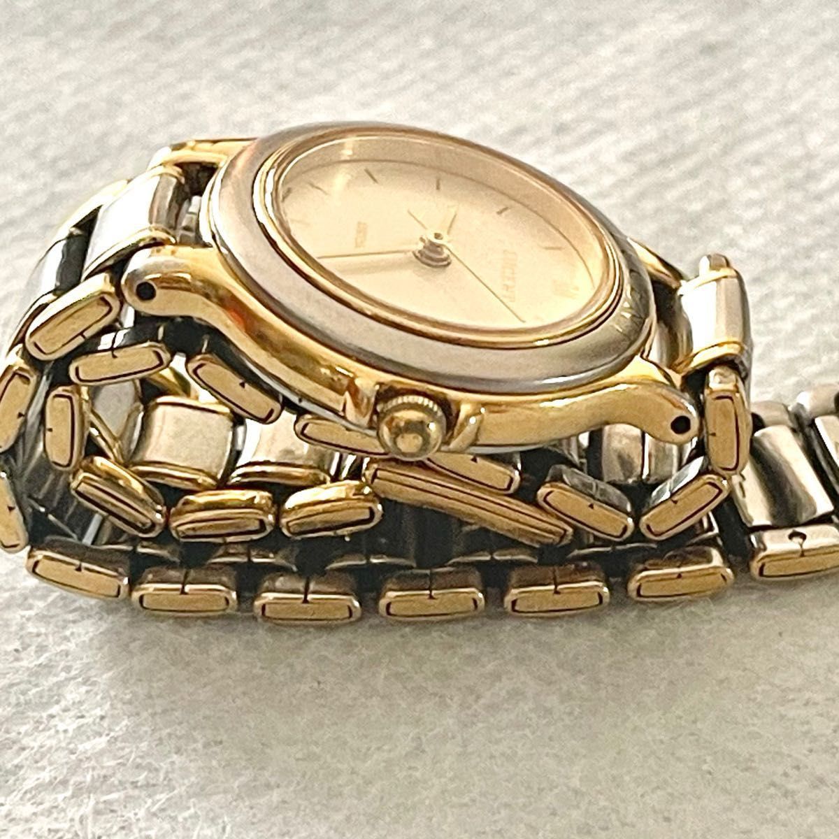 【稼動品】腕時計 SEIKO LUCENT セイコー ゴールド 新品電池 稼働 良品 SEIKO LUCENT レディース腕時計 コンビ クォーツ
