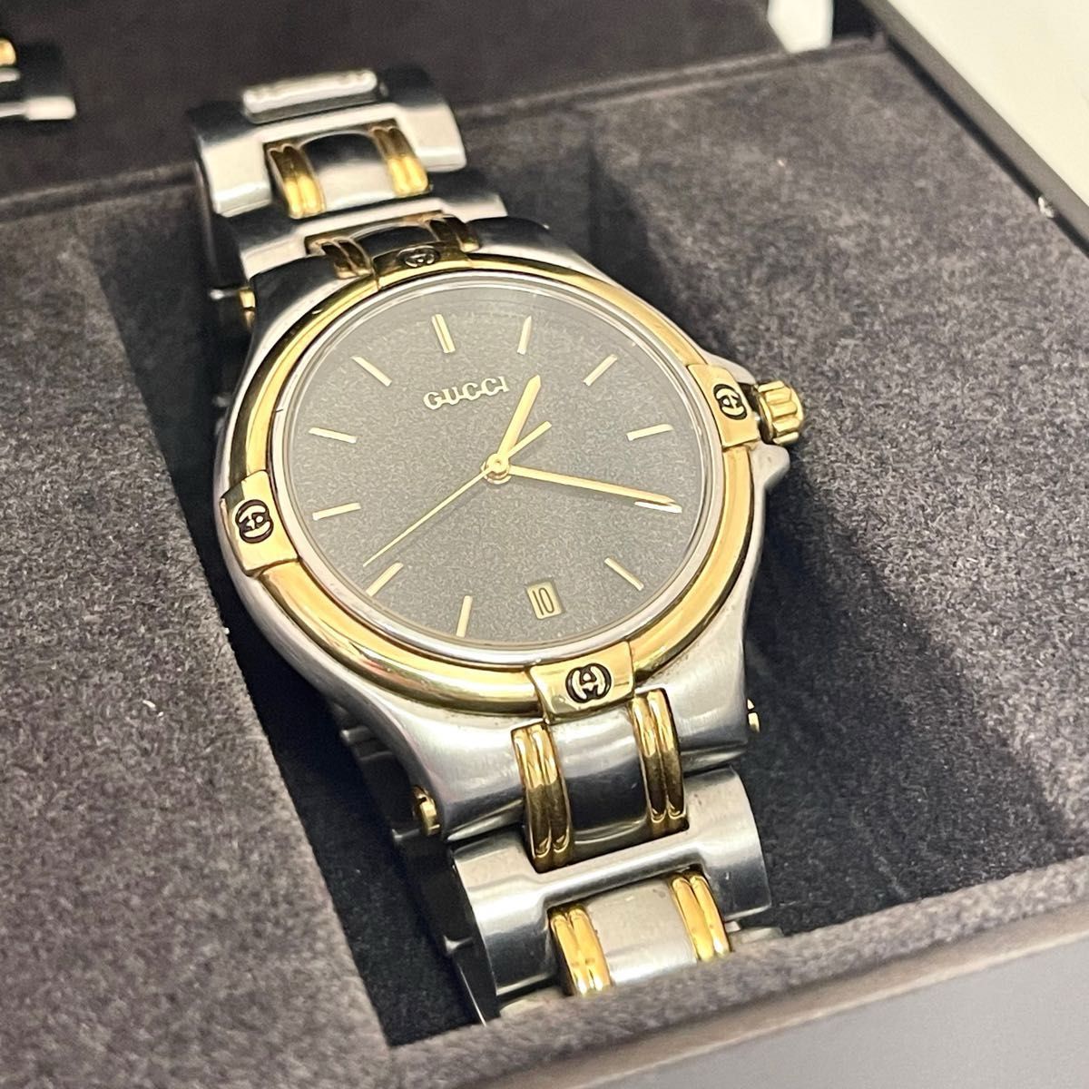 稼働 美品 GUCCI 9040m 腕時計 メンズ グッチ 時計 コンビ 稼働 美品 GUCCI 9040m 腕時計 メンズ グッチ 時計 コンビ