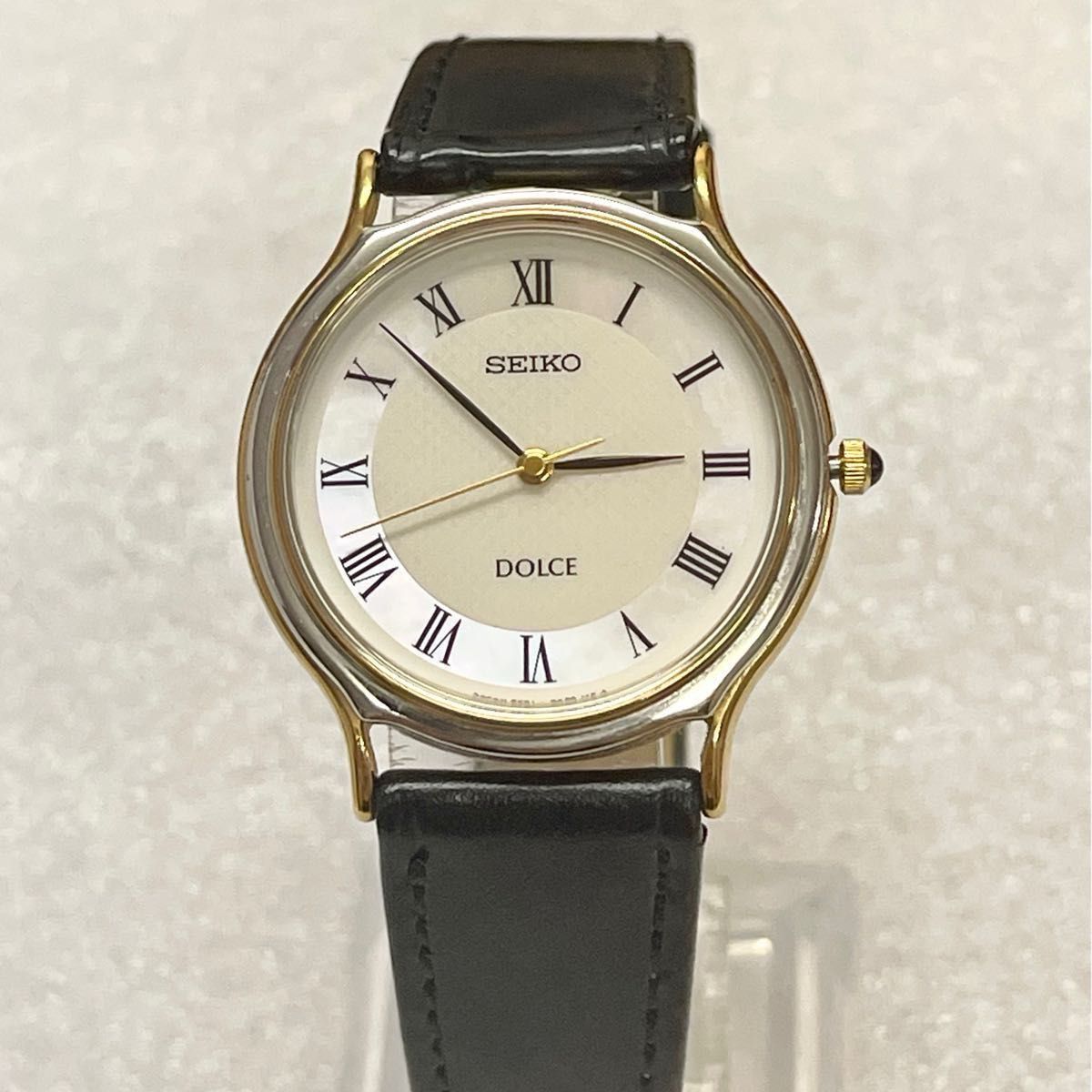 稼働 美品 SEIKO DOLCE シェル文字盤 コンビ ローマン 高級 稼働 美品 SEIKO DOLCE シェル文字盤 コンビ ローマン 高級