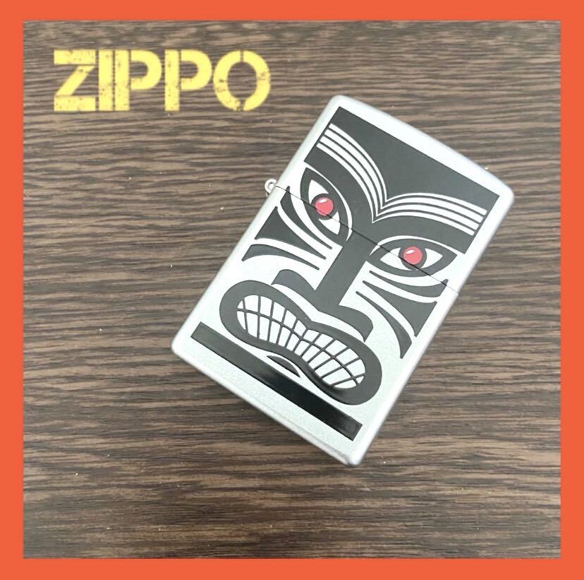 【1円スタート】ZIPPO ジッポー TIKI GOD ハワイ ティキ 金運 未使用　オイルライター 着火確認済_画像1